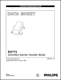 datasheet for BAT74 by Philips Semiconductors