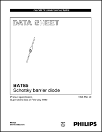 datasheet for BAT85 by Philips Semiconductors