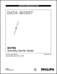 datasheet for BAT86 by Philips Semiconductors