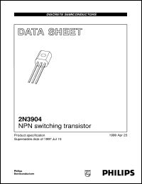 datasheet for 2N3904 by Philips Semiconductors