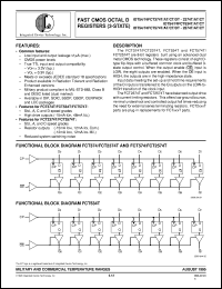 datasheet for IDT54FCT574DTQB by Integrated Device Technology, Inc.
