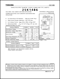 datasheet for 2SK1486 by Toshiba