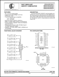 datasheet for IDT54FCT521CTQ by Integrated Device Technology, Inc.