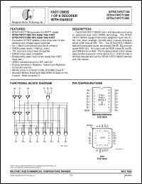 datasheet for IDT54FCT138CLB by Integrated Device Technology, Inc.