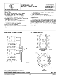 datasheet for IDT54FCT521CSOB by Integrated Device Technology, Inc.