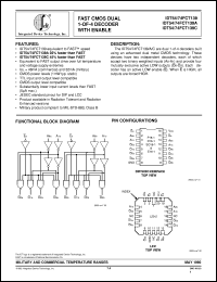 datasheet for IDT74FCT139D by Integrated Device Technology, Inc.