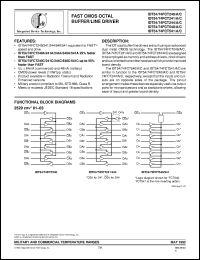 datasheet for IDT54FCT540CL by Integrated Device Technology, Inc.