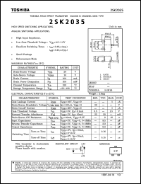 datasheet for 2SK2035 by Toshiba