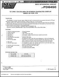 datasheet for UPD6450CX-002 by NEC Electronics Inc.