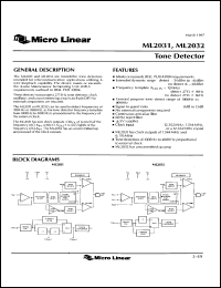 datasheet for ML2031IP by Micro Linear Corporation