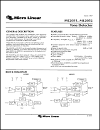 datasheet for ML2032IP by Micro Linear Corporation