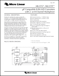 datasheet for ML2252BCP by Micro Linear Corporation