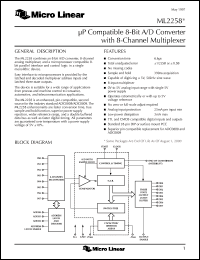 datasheet for ML2258CIP by Micro Linear Corporation