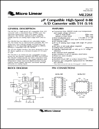 datasheet for ML2261BCP by Micro Linear Corporation