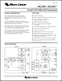 datasheet for ML2283CCP by Micro Linear Corporation
