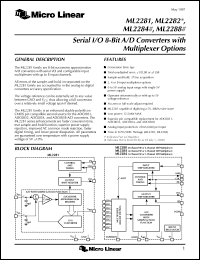 datasheet for ML2282CCP by Micro Linear Corporation