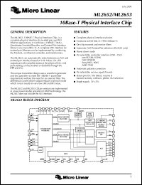 datasheet for ML2652CQ by Micro Linear Corporation