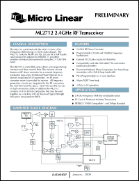 datasheet for ML2712CH by Micro Linear Corporation