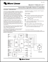 datasheet for ML4411ACS by Micro Linear Corporation