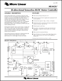 datasheet for ML4426IH by Micro Linear Corporation