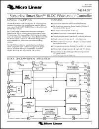 datasheet for ML4428CP by Micro Linear Corporation