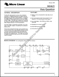 datasheet for ML4621CP by Micro Linear Corporation