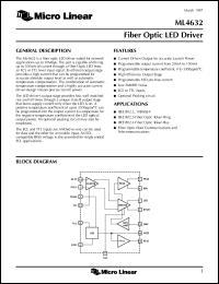 datasheet for ML4632CP by Micro Linear Corporation