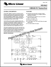 datasheet for ML4662CQ by Micro Linear Corporation