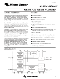 datasheet for ML4664CH by Micro Linear Corporation