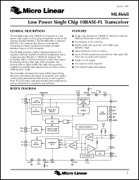 datasheet for ML4668CQ by Micro Linear Corporation