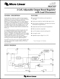 datasheet for ML4769CS by Micro Linear Corporation