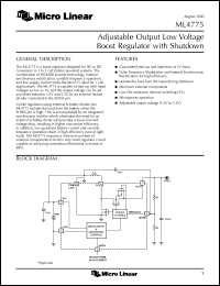 datasheet for ML4775ES by Micro Linear Corporation