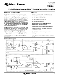 datasheet for ML4801IP by Micro Linear Corporation