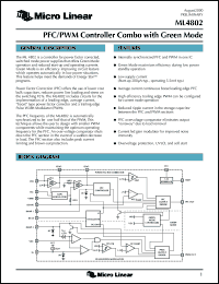 datasheet for ML4802CP by Micro Linear Corporation
