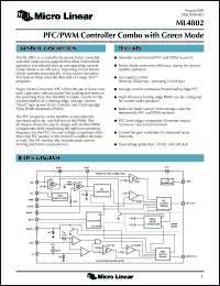 datasheet for ML4802CS by Micro Linear Corporation