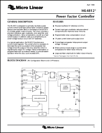 datasheet for ML4812CP by Micro Linear Corporation