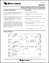 datasheet for ML4813IP by Micro Linear Corporation