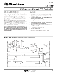 datasheet for ML4822CP by Micro Linear Corporation
