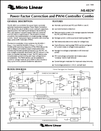 datasheet for ML4824CP-1 by Micro Linear Corporation