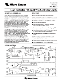 datasheet for ML4827IP-1 by Micro Linear Corporation