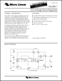 datasheet for ML4861IS-5 by Micro Linear Corporation