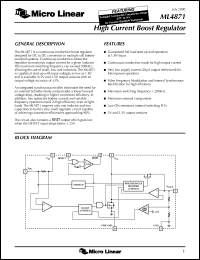 datasheet for ML4871CS-5 by Micro Linear Corporation