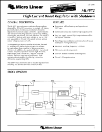 datasheet for ML4872CS-5 by Micro Linear Corporation