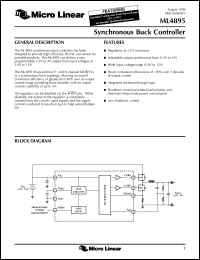 datasheet for ML4895ES by Micro Linear Corporation