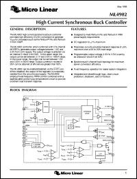 datasheet for ML4902CT by Micro Linear Corporation