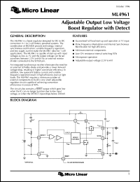 datasheet for ML4961ES by Micro Linear Corporation