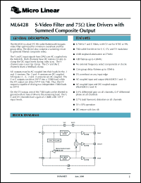 datasheet for ML6428CS-2 by Micro Linear Corporation