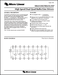 datasheet for ML65L244CK by Micro Linear Corporation