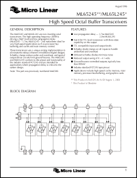 datasheet for ML65245CK by Micro Linear Corporation