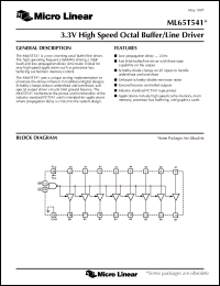 datasheet for ML65T541CK by Micro Linear Corporation